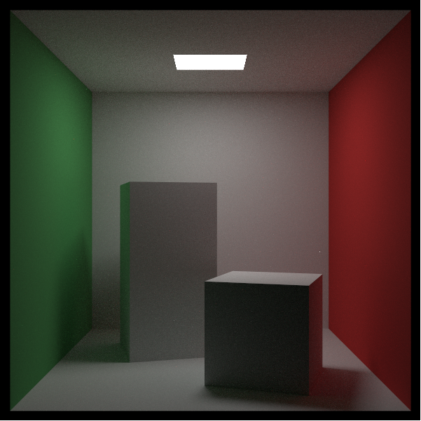 Image 11: Cornell box, mixture density of cosine and light sampling